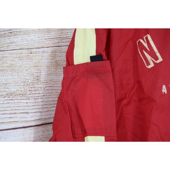 Y2K Nike Boys Youth Sz Large 12-14 Full Zip Oversize Windbreaker Jacket Red - Picture 9 of 11